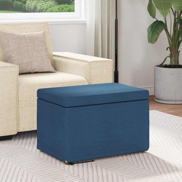 vidaXL Tabouret Bleu 61 x 41 x 40 cm Tissu et bois stratifi&eacute;