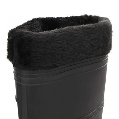 vidaXL Bottes de pluie avec chaussettes amovibles noir taille 40 PVC