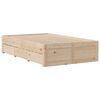 vidaXL Cadre de lit sans matelas avec tiroirs 120x190 cm bois de pin