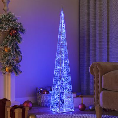 vidaXL Cône lumineux décoratif à LED Acrylique Bleu 120 cm