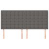 vidaXL T&ecirc;te de lit Gris 160x5x118/128 cm Similicuir
