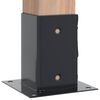 vidaXL Bases de poteau carr&eacute;es 4 pcs anthracite 81x81 mm