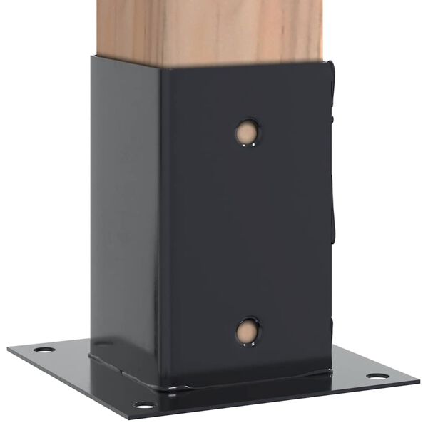 vidaXL Bases de poteau carr&eacute;es 4 pcs anthracite 81x81 mm