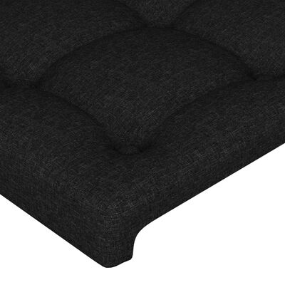 vidaXL Têtes de lit 2 pcs Noir 80x5x78/88 cm Tissu