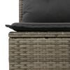 vidaXL Salon de jardin 8 pcs avec coussins gris r&eacute;sine tress&eacute;e