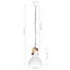 vidaXL Lampe suspendue industrielle 25 W Blanc Rond Manguier 32 cm E27