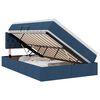vidaXL Lit avec rangement et matelas Bleu 120 x 190 cm Velours