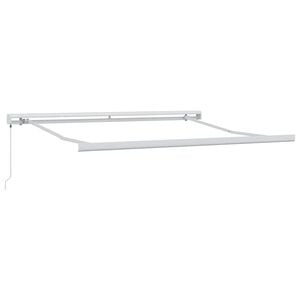 vidaXL Cadre de auvent manuel 3 x 2,5 m Blanc Aluminium thermolaqu&eacute;