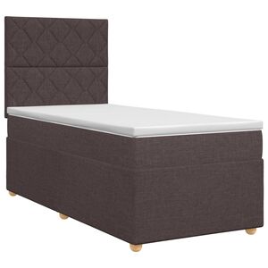 vidaXL Lit boxspring avec matelas Marron fonc&eacute; 80 x 200 cm Tissu