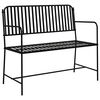 vidaXL Banc de jardin Noir 104 x 54 x 93cm Acier