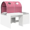 vidaXL Lit avec Tunnel 3 pi&egrave;ces Blanc et rose Bois d'ing&eacute;nierie