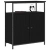 vidaXL Buffet Chêne noir 70 x 30 x 80 cm Bois d'ingénierie