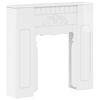 vidaXL Cadre de chemin&eacute;e Blanc brillant 93 x 20 x 89 cm