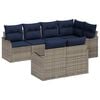vidaXL Ensemble de canap&eacute; de jardin Gris polyrotin