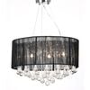 vidaXL Lustre avec 85 cristaux Noir