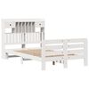 vidaXL Lit biblioth&egrave;que sans matelas blanc 135x190 cm bois pin massif