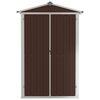 vidaXL Abri de jardin Marron 116x45x175 cm Acier galvanisé