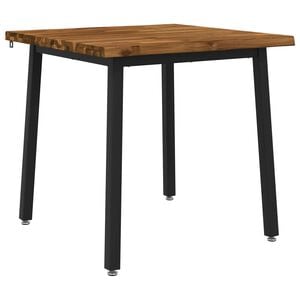 vidaXL 60 x 55 x 75 cm Bois d'Acacia Massif Naturel et noir