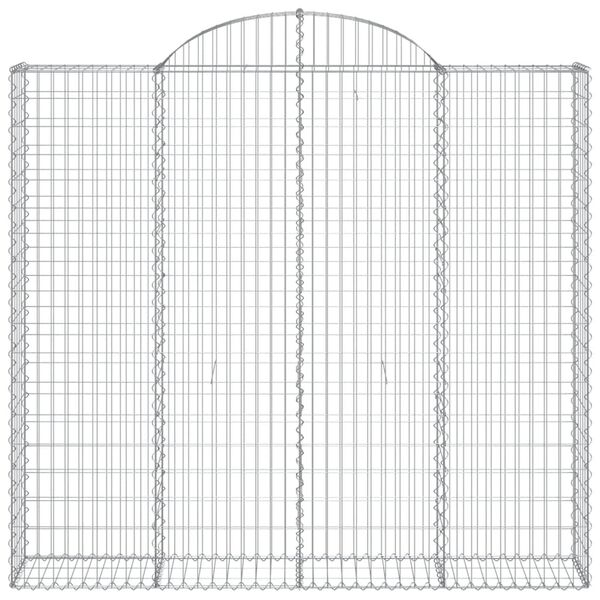 vidaXL Paniers &agrave; gabions arqu&eacute;s 25 pcs 200x50x180/200 cm Fer galvanis&eacute;