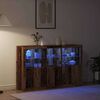 vidaXL Buffet LED Bois ancien 162 x 37 x 100 cm Bois d'ing&eacute;nierie