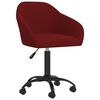 vidaXL Chaises &agrave; manger pivotantes lot de 2 rouge bordeaux velours
