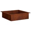 vidaXL Anneau de Braise Rouill&eacute; 90 x 90 x 25 cm Acier patin&eacute;