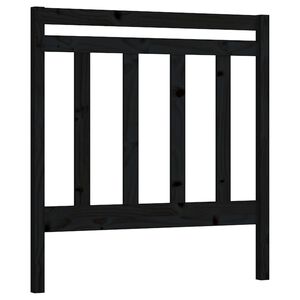 vidaXL T&ecirc;te de lit Noir 81x4x100 cm Bois massif de pin