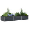 vidaXL Jardini&egrave;re Anthracite 195 x 100 x 45 cm Acier galvanis&eacute;