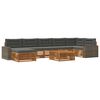 vidaXL Ensemble de canap&eacute;s d'ext&eacute;rieur 8 pc Naturel et Anthracite