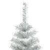 vidaXL Sapin de No&euml;l avec 150 LED avec support Argent 150 cm PET