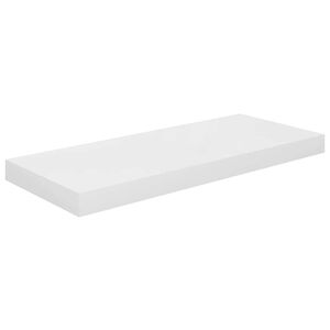 vidaXL &Eacute;tag&egrave;re murale flottante Blanc brillant 60x23,5x3,8 cm MDF