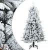 vidaXL Sapin de No&euml;l artificiel &agrave; branches pliantes, duveteux de neige