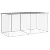 vidaXL Cage à poulets avec toit gris clair 203 x 98 x 90 cm en acier galvanisé