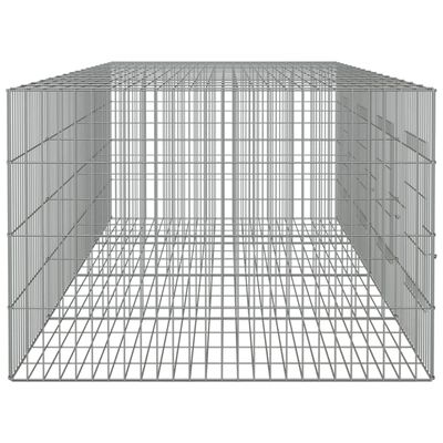 vidaXL Cage à lapin 4 panneaux 217x79x54 cm Fer galvanisé