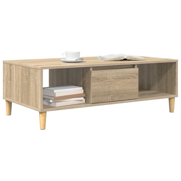 vidaXL Table basse Chêne Sonoma 103,5 x 60 x 35 cm Bois d'ingénierie