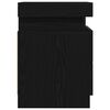 vidaXL Cabinet de chevet avec tiroir 2 pcs Ch&ecirc;ne noir 35 x 39 x 55 cm