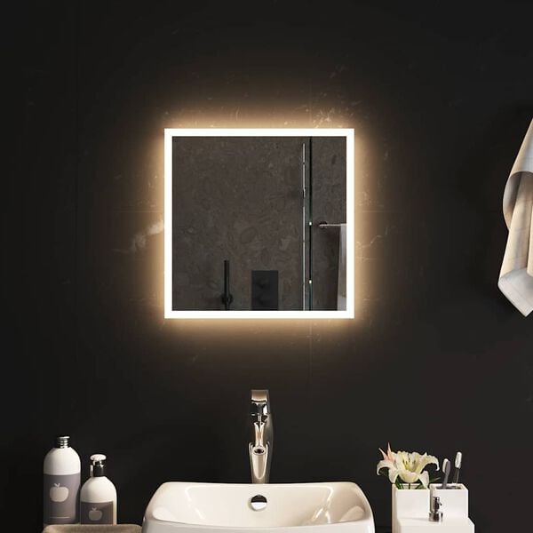 vidaXL Miroir de salle de bain à LED 40x40 cm