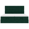 VidaXL Cadre de lit ottoman avec matelas vert fonc&eacute; 180x200cm velours