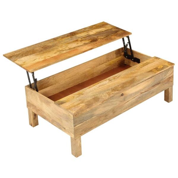 vidaXL Table basse Bois de manguier massif 110x55x35 cm