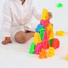 dëna Ensemble de jouets en silicone Maisons et arbres Neon 54 pcs