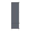 vidaXL Armoire Tableau Noir ROROS Gris et blanc 90 x 45 x 180 cm