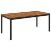 vidaXL Table de d&icirc;ner de jardin Naturel et noir 147 x 88,5 x 75 cm