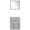 vidaXL Ensemble de meubles de salle de bain 4 pcs gris béton