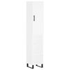 vidaXL Buffet haut Blanc 34,5x34x180 cm Bois d'ing&eacute;nierie