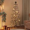 vidaXL Arbre de Noël en métal pour décoration noir 180 cm