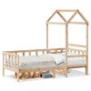 vidaXL Lit de jour avec toit sans matelas 90x190 cm bois massif
