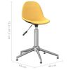 vidaXL Chaise pivotante de bureau Jaune moutarde Tissu