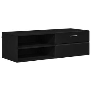 vidaXL Cabinet en Bois Noir 100,5 x 39 x 30 cm Bois d'ing&eacute;nierie