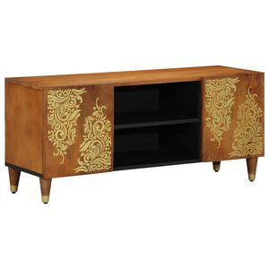 vidaXL Meuble TV Marron miel 105 x 33 x 46 cm Bois de mangue massif