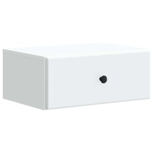 vidaXL Cabinet de chevet mural avec tiroir Blanc 49 x 34,5 x 20 cm